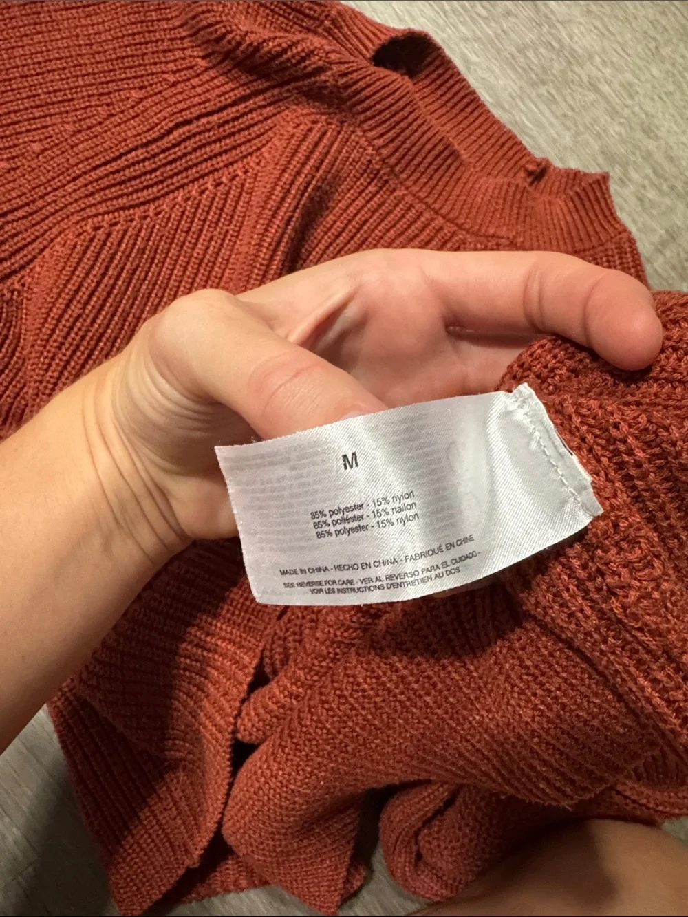 Jessica Simpson Rust Crewneck Knit Sweater